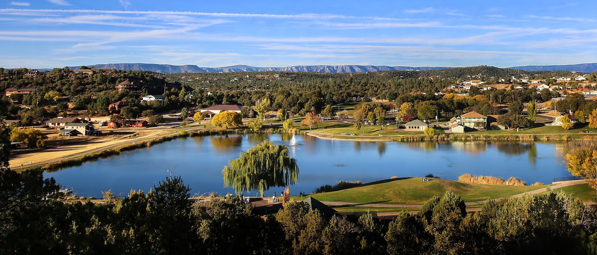 Panoramic view of Green Valley Park and Payson, Arizona
